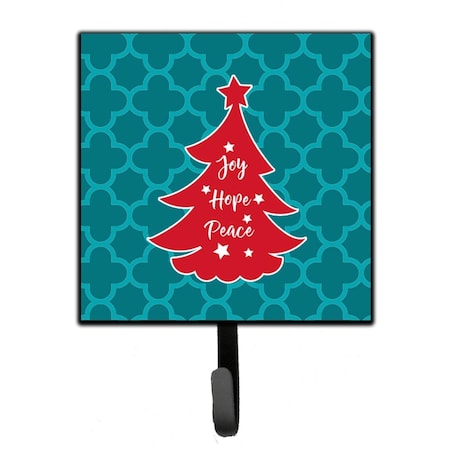 Carolines Treasures Christmas Tree Teal Red Leash or Key Holder BB6970SH4